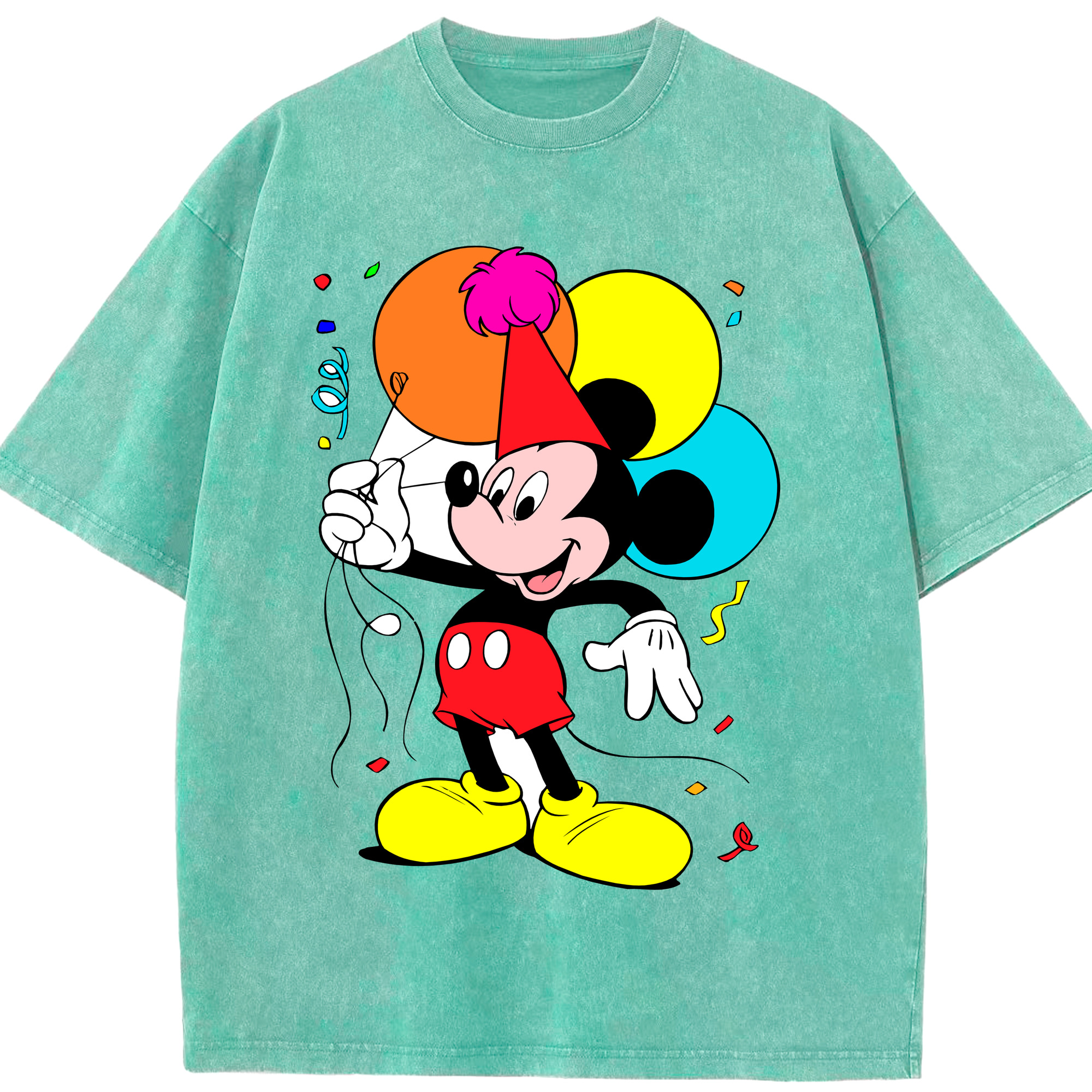 （画像用） ミッキーマウス Mickey Mouse 綿100% ヴィンテージ風 半袖Tシャツ（フロントプリント）